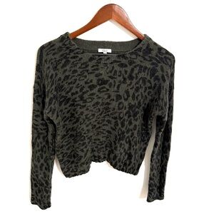 Rails Joanna Leopard Wool Cashmere Sweater